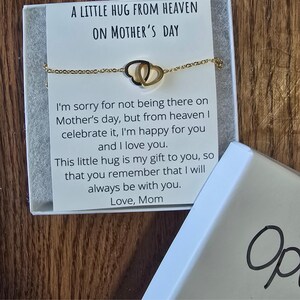 regalo del cielo regalo conmemorativo Mamá, madre fallecida carta de recuerdo del cielo, collar de corazón regalo de mamá Simpatía condolencia
