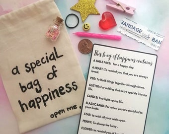 Borsa regalo figlia di felicità, ti amo regalo figlia, regalo di rallegramento, regalo premuroso, borsa della felicità, regalo di buon compleanno, regalo figlia