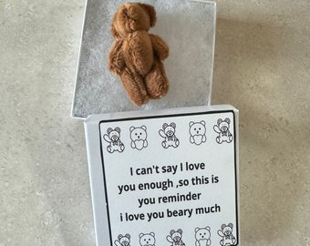 Fern Beziehung Geschenk für Freund, benutzerdefinierte Fern Armband Paare, Teddybär für Paar, lange Beziehung Geschenk Idee