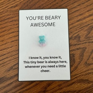 Carte-cadeau meilleur ami, meilleur ami pour remonter le moral, cadeau fille Noël, ours de poche, envoi d'un câlin, cadeau cancer, pensée à vous