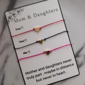 Mother and daughters matching bracelet, mother birthday present ,gift from daughter, family bracelet set,family gift