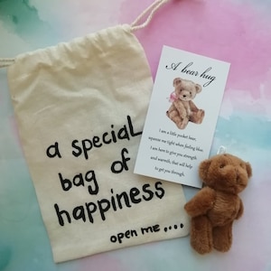 Tasche des Glücks, Unterstützung für Krebs, Trostgeschenk, Hoffnungsgeschenk, Geschenk für psychische Gesundheit, sentimentales Andenken, Aufmunterungsgeschenk, nachdenkliches Geschenk,
