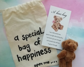 Bag of happiness, support cancer, comfort gift, hope gift , mental health gift, sentimental keepsake, cheer up gift, thoughtful gift,