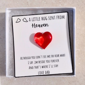 Cadeau du ciel, cadeau commémoratif père, père me manquez, père de texte de costume, souvenir de papa pour toujours, cadeau commémoratif du ciel