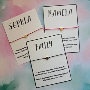 Custom names wish Bracelet, team gift birthday, tribe bracelets, party gift cord custom wish bracelet party favor, friends bracelets