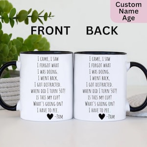 Funny 50th Birthday Woman Mug, custom birthday gift funny mug, 1974 Bday Party Favor mug, Humorous Fifty Years, mom turning 50th