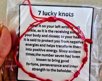 Pulsera de protección roja de 7 nudos, protección contra el mal de ojo, pulsera mal de ojo para madre y padre, juego de pulseras de protección para parejas