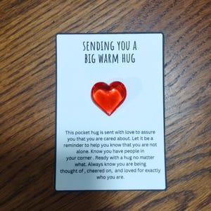 Abbraccio tascabile regalo per figlia, regalo per l'ansia della figlia, pensando a te, pensieri di guarigione, regalo di pronta guarigione, regalo per cancro, regalo per intervento chirurgico