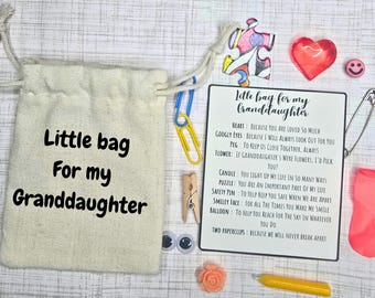 Tasche für meine Enkelin, die an dich denkt, Geschenk von der Oma, Geschenk für Mädchen, sinnvolles Geschenk, Geburtstagsgeschenk der Enkelin, von der Großmutter