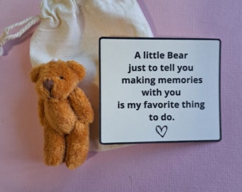 Fernbeziehung Geschenk für Freund, Fernbär für Paar, machen Sie Erinnerungen Geschenk, denke an Sie Geschenk, Geschenk für Freundin
