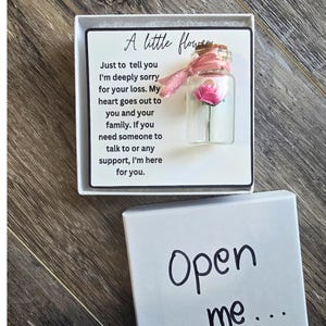 Fleur de soutien en cas de perte, cadeau de soutien, cadeau de sympathie, cadeau de deuil, cadeau de deuil pour un ami, cadeau commémoratif, cadeau de soutien de deuil