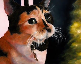 Cozy Kitty - Oil Painting PRINT (7.1 x 5.5 inches) - OilsByEast