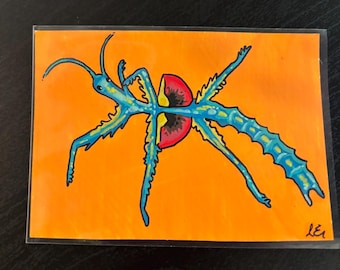 Achrioptera Manga -  Artist Trading Card ORIGINAL (1/1) - Alphabetical Animal Series - EastridgeStudios