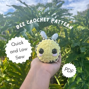 Niedrige sew bee häkeln Bienen Anleitung PDF Download anfängerfreundliche Amigurumi Bee Häkelanleitung