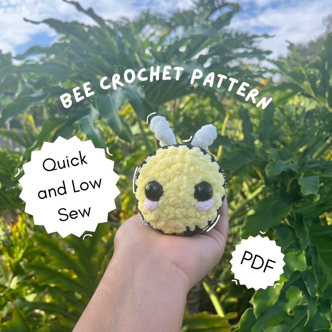 Low Sew Bee Crochet Bee Pattern PDF Download Beginner Friendly Amigurumi Bee Crochet Pattern Etsy
