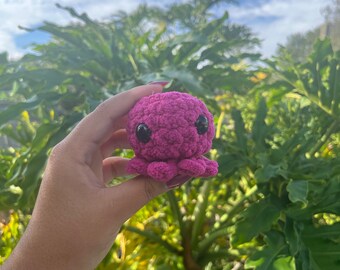 Peluche pieuvre au crochet, animal en peluche Amigurumi, créature de la mer