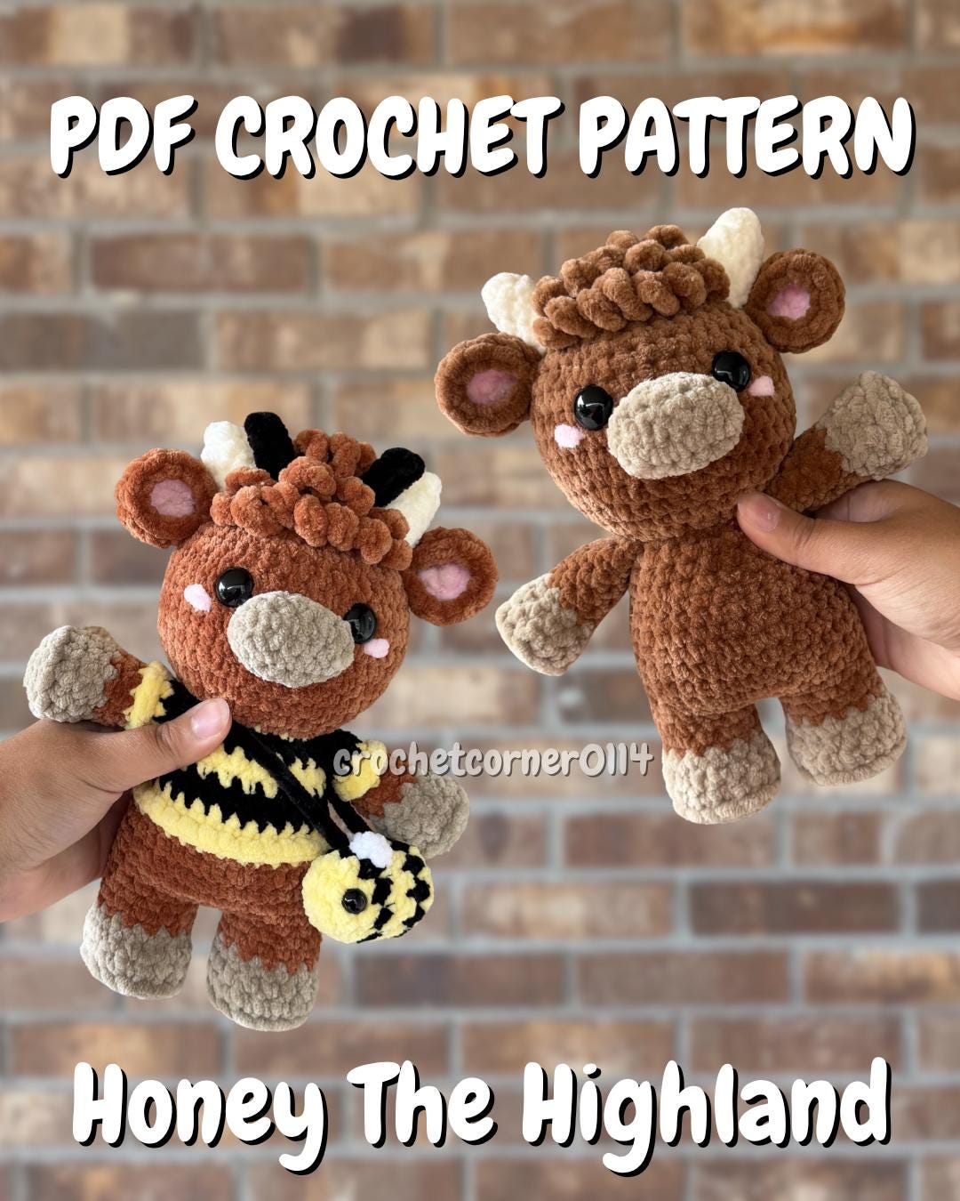 Bee Costume Highland Cow Crochet Pattern
