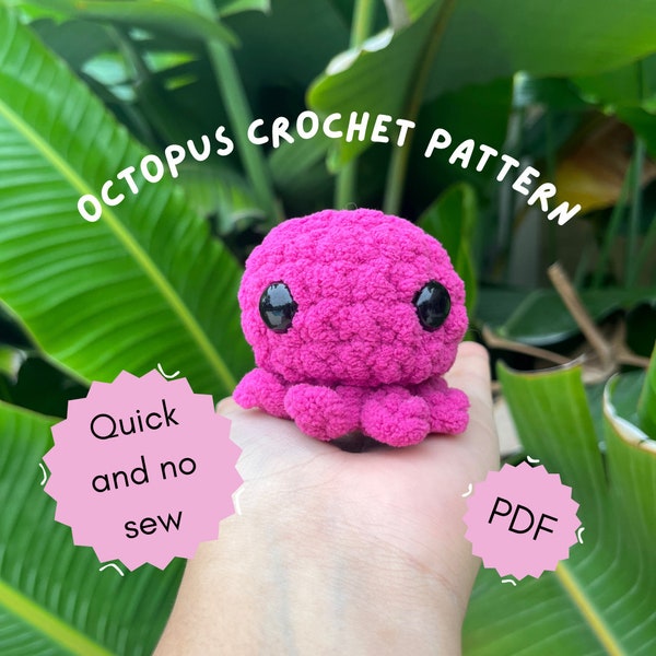 Mini Octopus Crochet Pattern PDF download beginner friendly amigurumi octopus crochet pattern