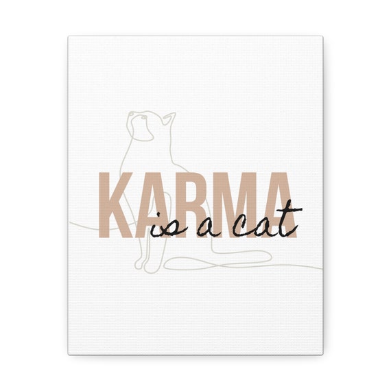 Taylor Swift Canvas Wall Art Karma is a Cat Midnights Eras Tour 