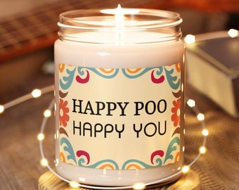 Funny Bathroom Humor Natural Soy Candle, Toilet Decoration for Roommate Gift, Good Smelling Gift for Restroom, Scented Wax, Comical Present
