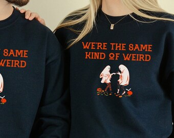Matching Couples Sweatshirts, Halloween Sweatshirts, Ghostly Sweater, Retro Halloween Shirt, Matching Ghost Shirts, His Hers Halloween,