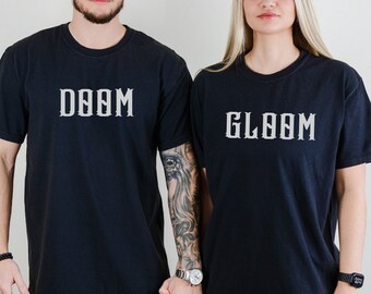 Doom & Gloom Matching Halloween Shirts, Friends and Couples Costume, Spooky, Funny Friend T-Shirt, Matching Crewneck, Halloween Gift