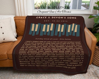Music Blanket Custom Song | Custom Song Gift Best Friend Blanket Our Song Tapestry Woven Blanket Our Song First Dance Wedding Sentimental |