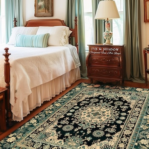 Victorian Gothic Bedroom Rug | Reading Nook Cozy Floor Rug Ornate ...