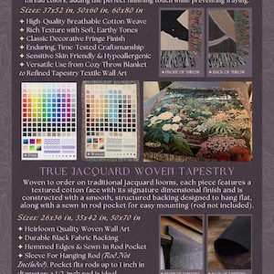 The image is a comparison between printed fabric and woven Jacquard fabric, featuring images of the fabrics in different colors and textures.