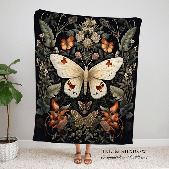 Fairy Grunge Moth Tapestry | Witchy Aesthetic Room Decor  display picture 3
