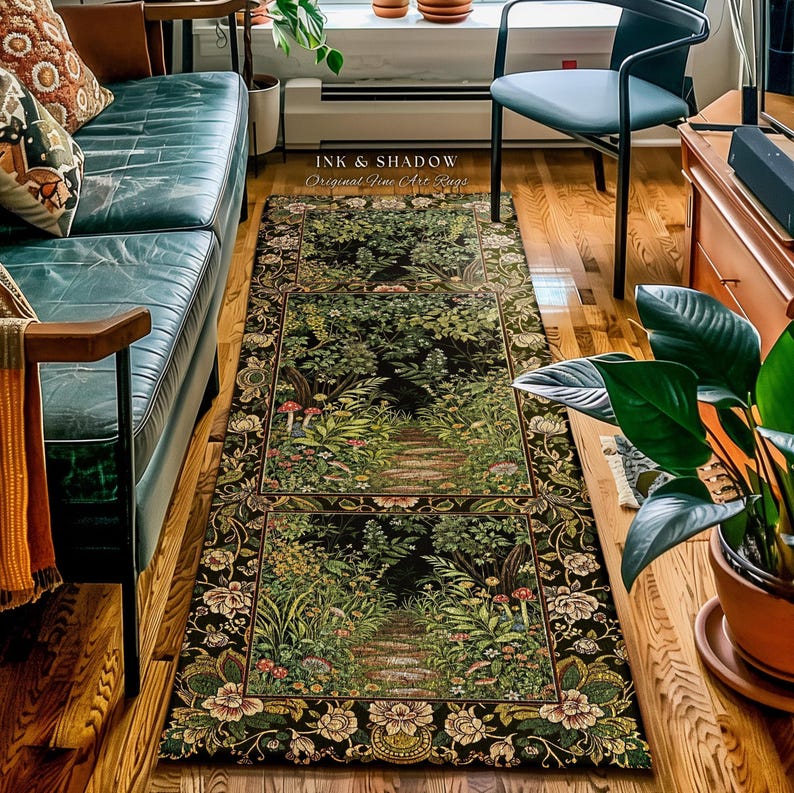 Toadstool Rug Toadstool Forest Mystical Mushroom Round Rug | Dark Academia Folklore ...