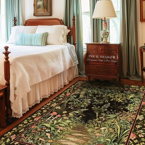 Toadstool Rug Toadstool Forest Mystical Mushroom Runner Rug | Dark Academia Folklore ...