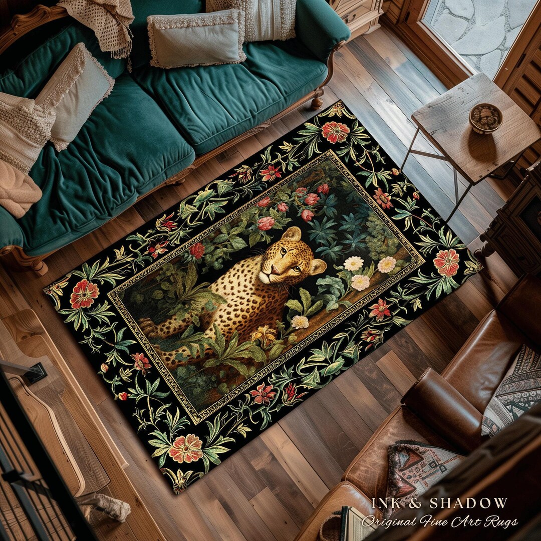Jungle Aesthetic Area Rug | Nature Inspired Room Decor William Morris ...