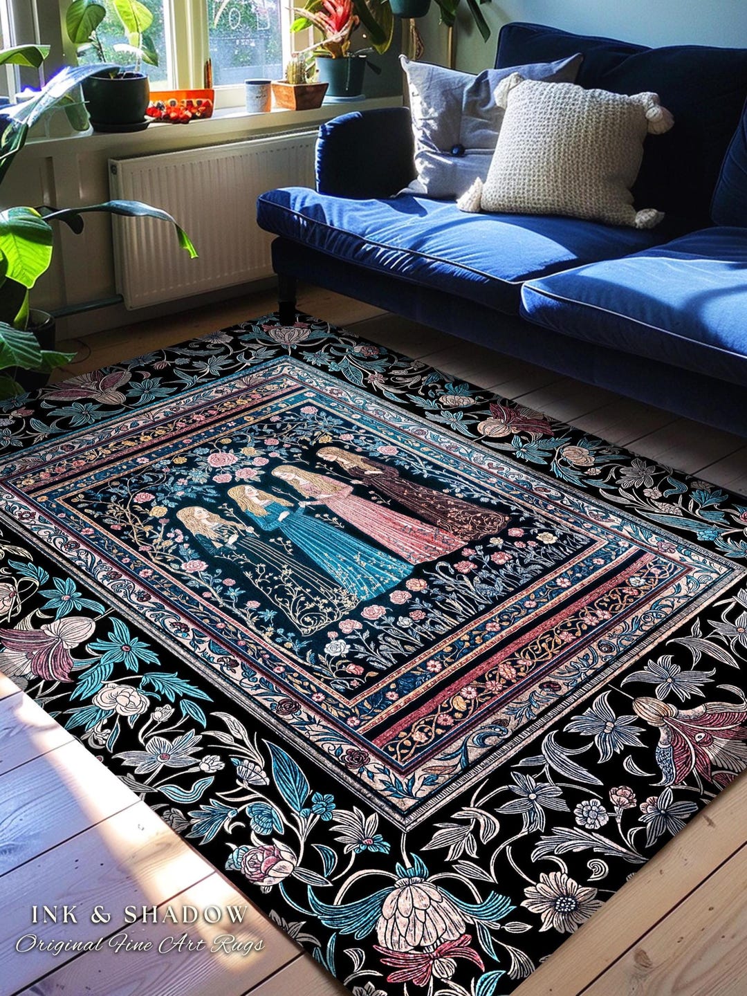 Victorian Gothic Maiden Witches Rug | Arcane Witchcraft Celestial ...