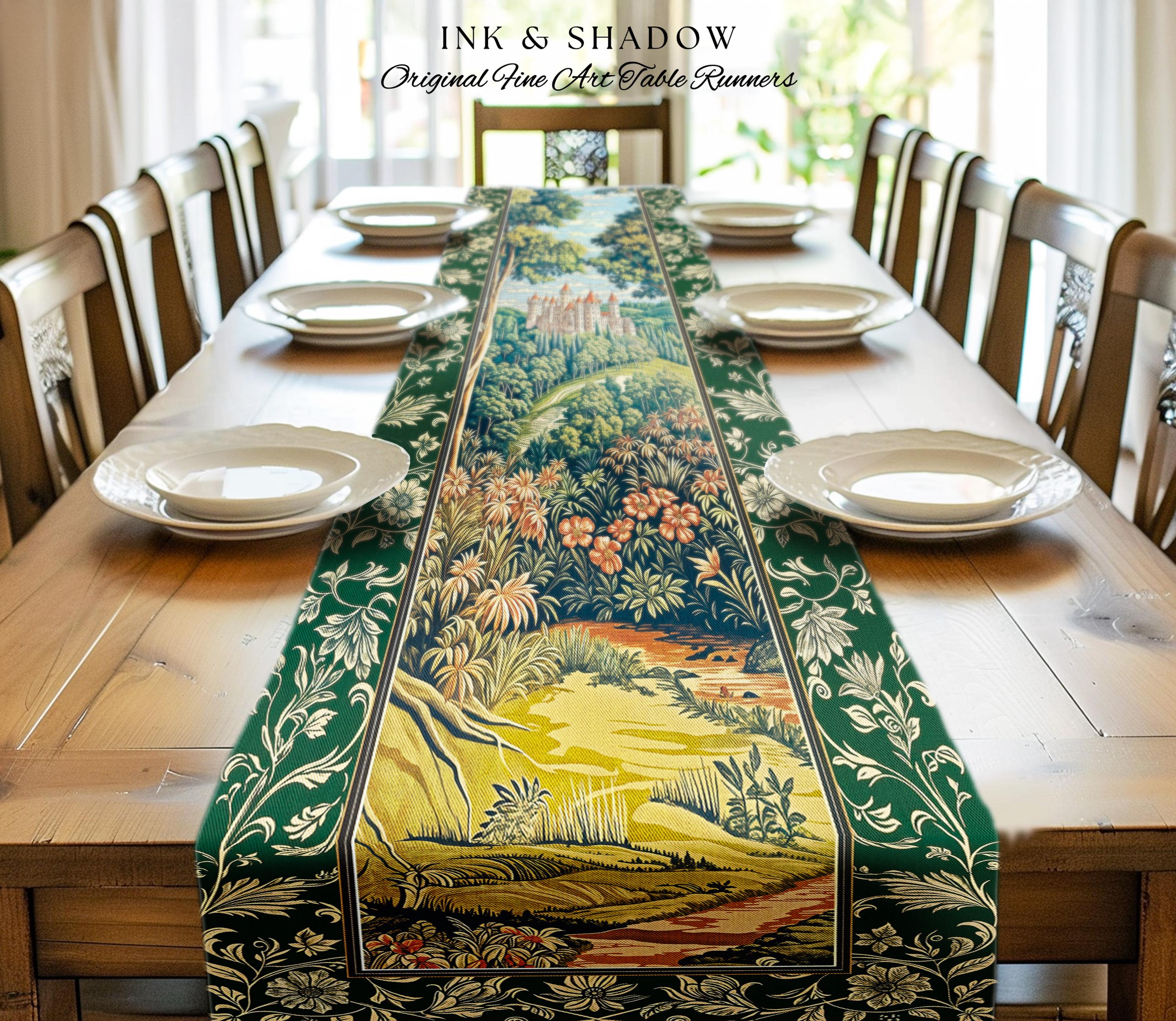 Halloween Crows Table Runner - 14x72 Inch Polyester Dining Table Decor