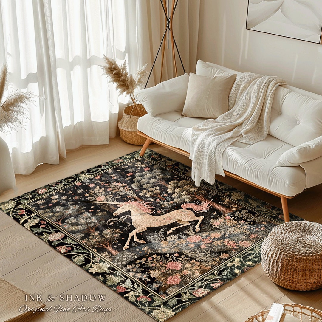Celestial Unicorn Aesthetic Rug Folklore Aesthetic Room Decor Morris ...