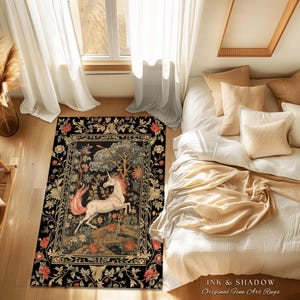Princesscore Decor Folklore Unicorn Rug | Princesscore Room Decor William Morris Inspired ...