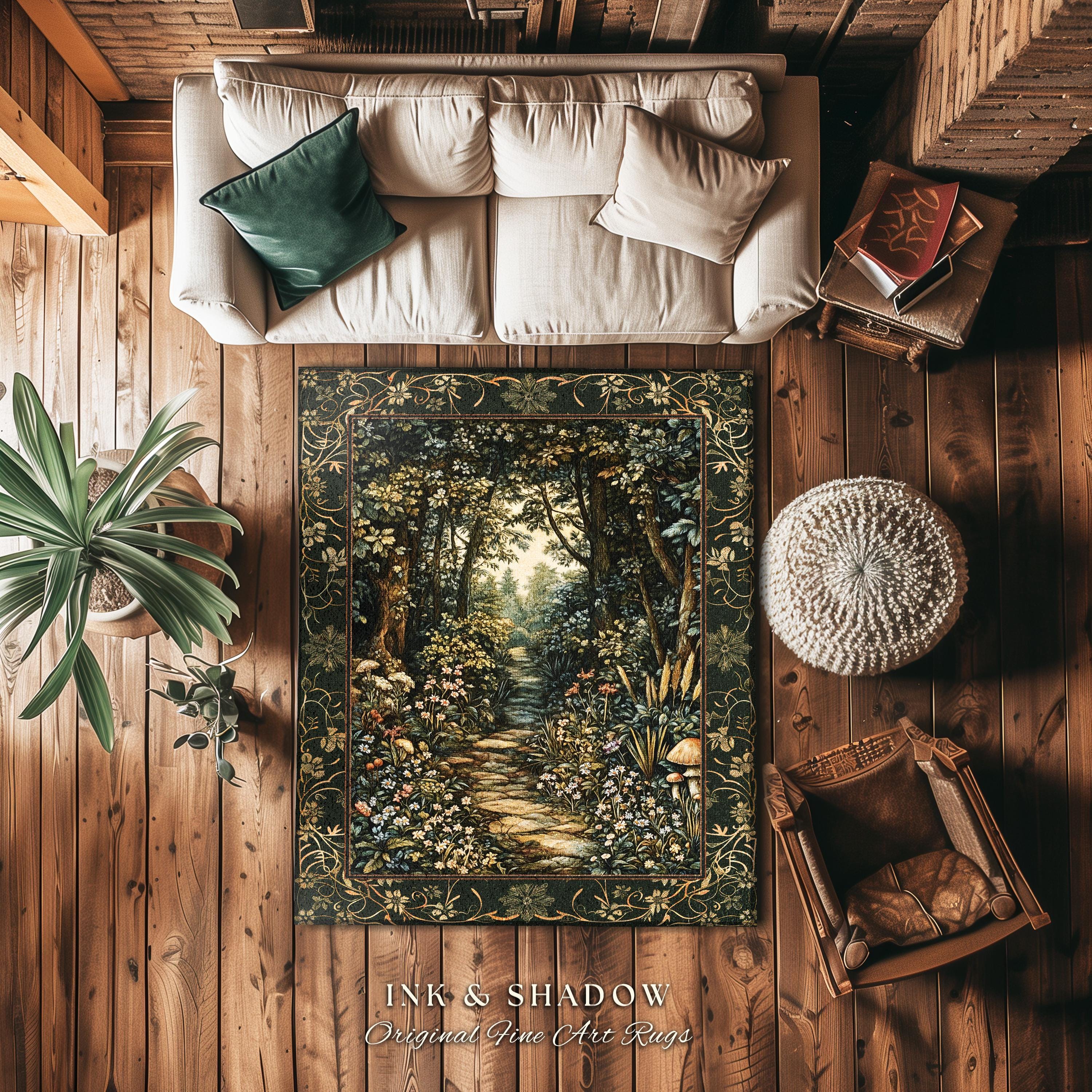 Fairy Blue Rug Fairy Meadow Mushroom Forest Runner Rug | Mystic Academia Folklore ...