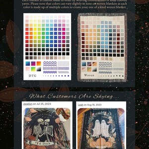 Retro Crow Pumpkin Farmhouse Throw Cottagecore Witch Decor | Vintage Aesthetic Witchy Tapestry Blanket Fall Vibes Maximalist Unique Gift image 7