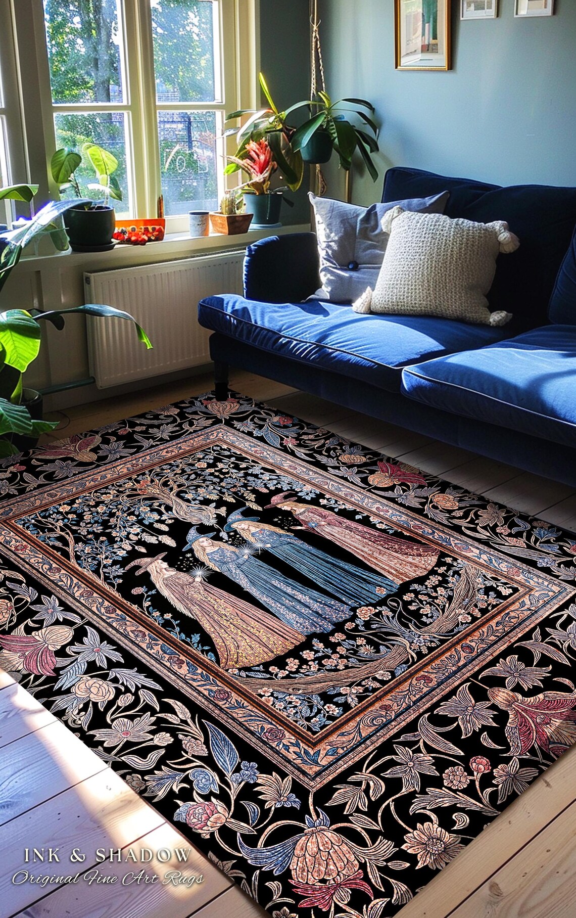 Buti Rug Mage Witchy Folklore Ethereal Accent Rug | Occult Baroque Witches Dreamy ...