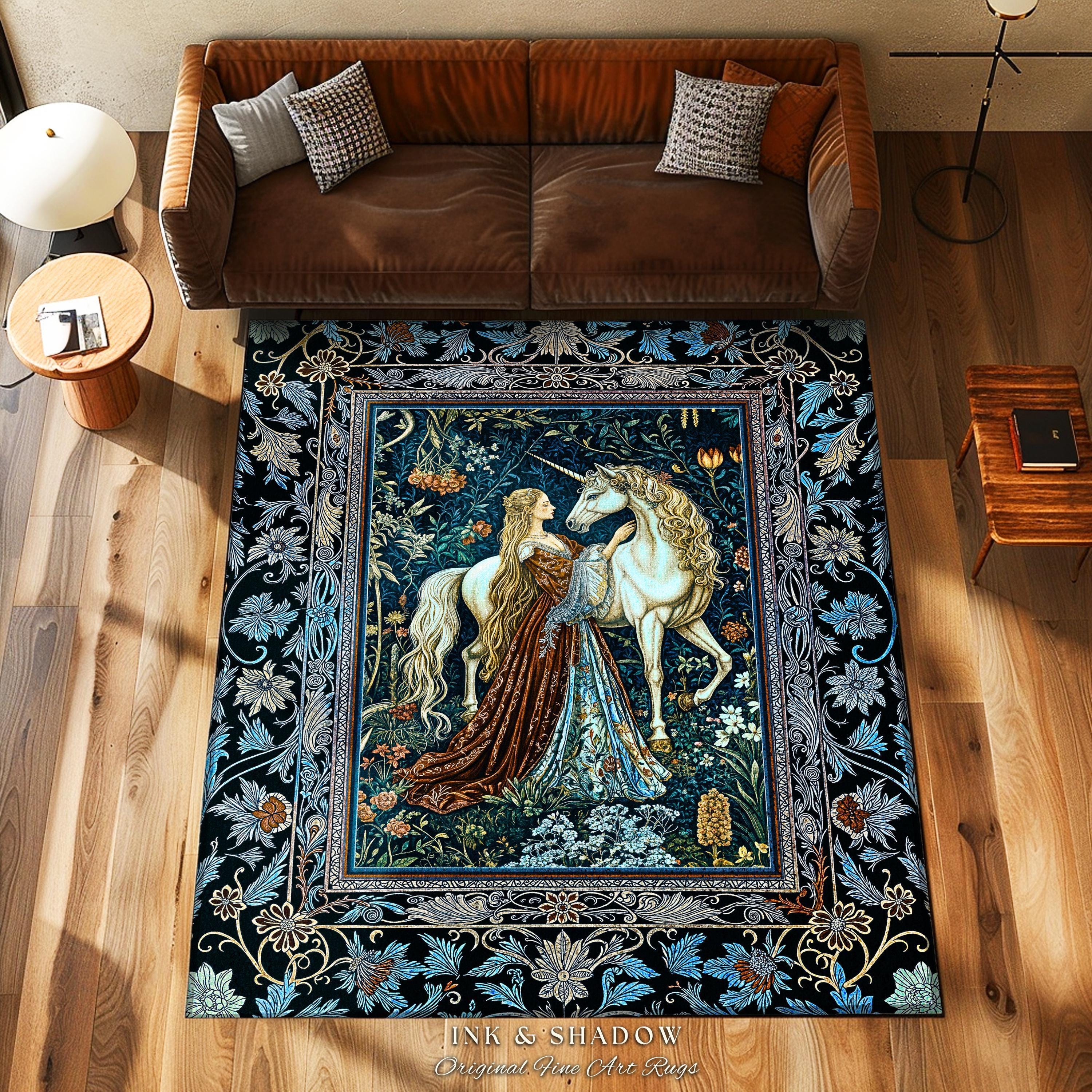 Moody Medieval Rococo Area Rug | Vintage Fantasy Bedroom Home Decor ...