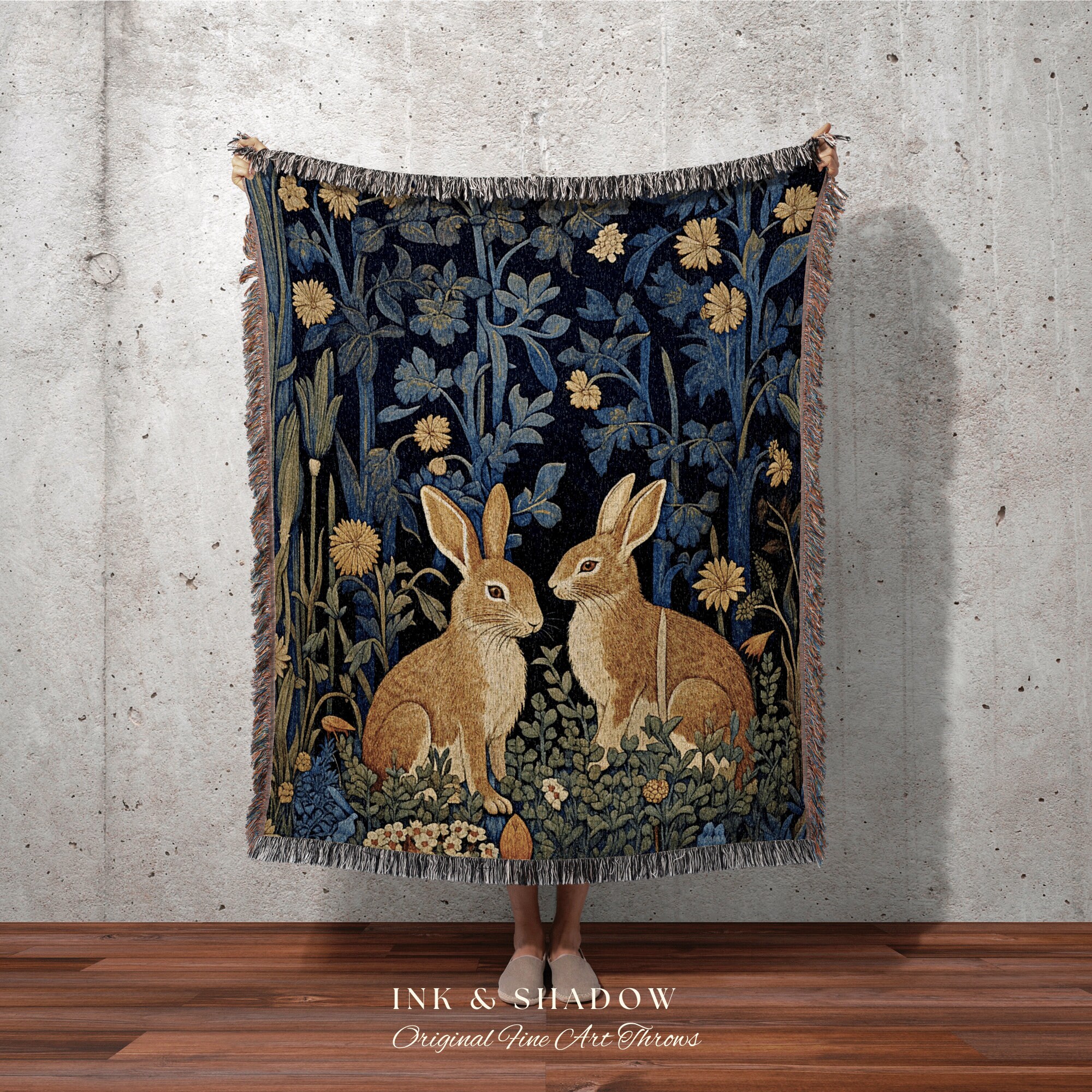 Rabbit Tapestry Etsy