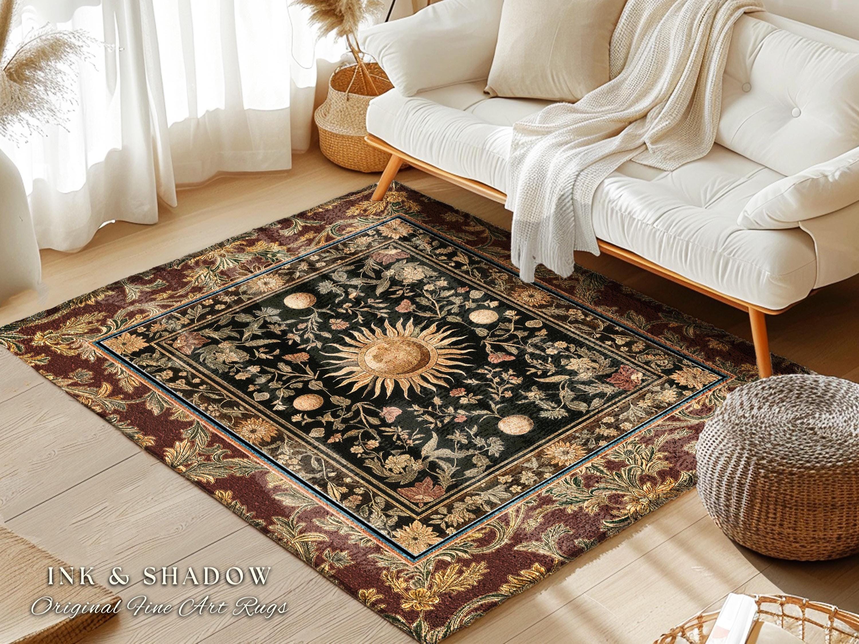 Rococo Sun Regal Rococo Skies Celestial Area Rug | Enchanted Celestial Witchy ...