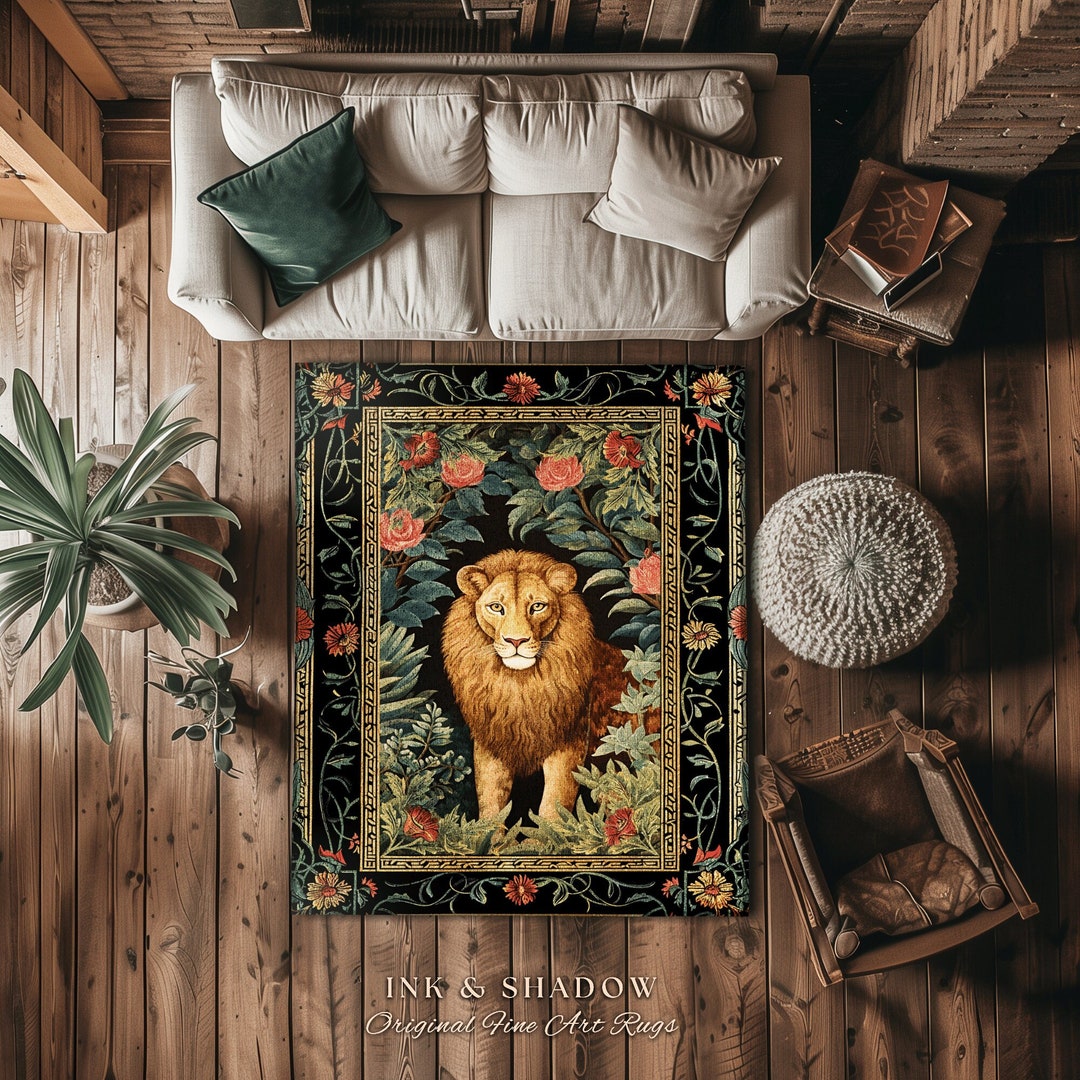 Mystic Jungle Rug Rainforest Themed Room Decor William Morris Style ...