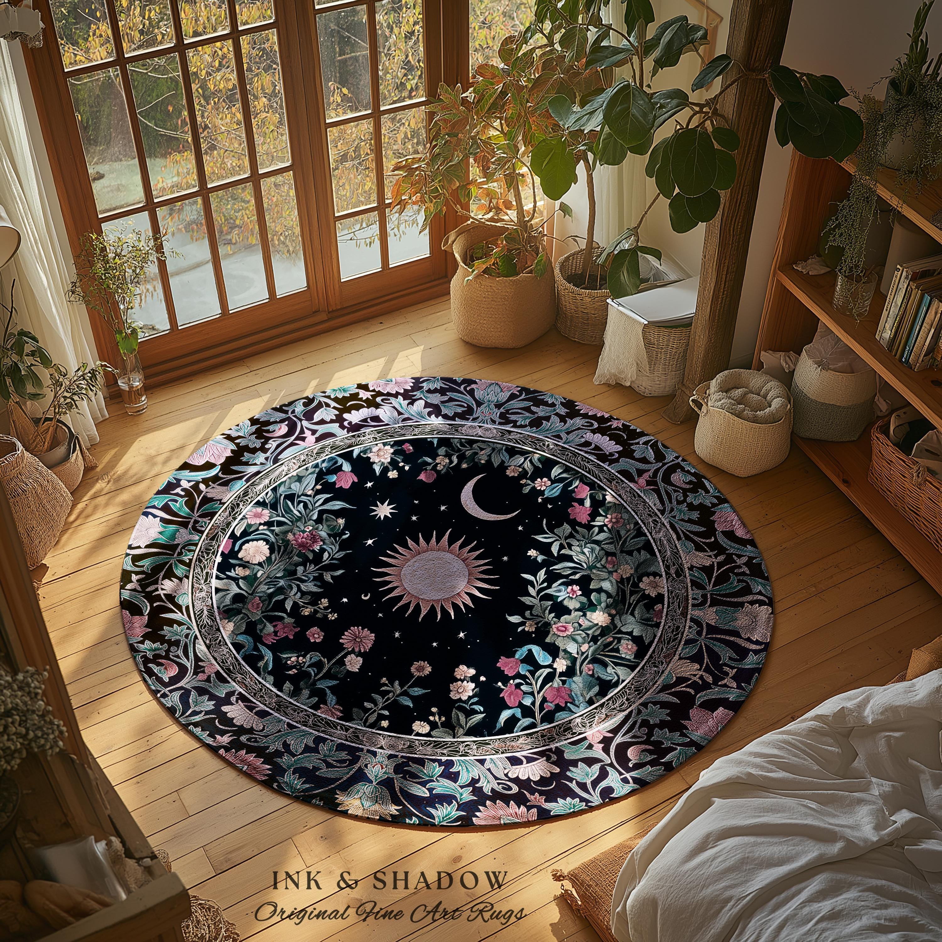 文房具・ステーショナリー idang club milkyheart circle rug Midnight Lavender Celestial Rug | Witchy Pastel Tarot-inspired
