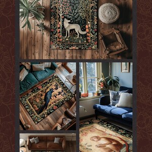 Victorian Gothic Decorative Rug | Woodland Gothic Room Decor William ...