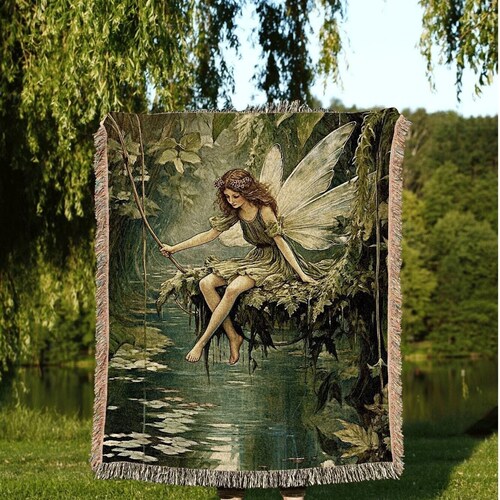 Forest Nymph Woven Blanket | Fairytale Aesthetic Celestial Wall