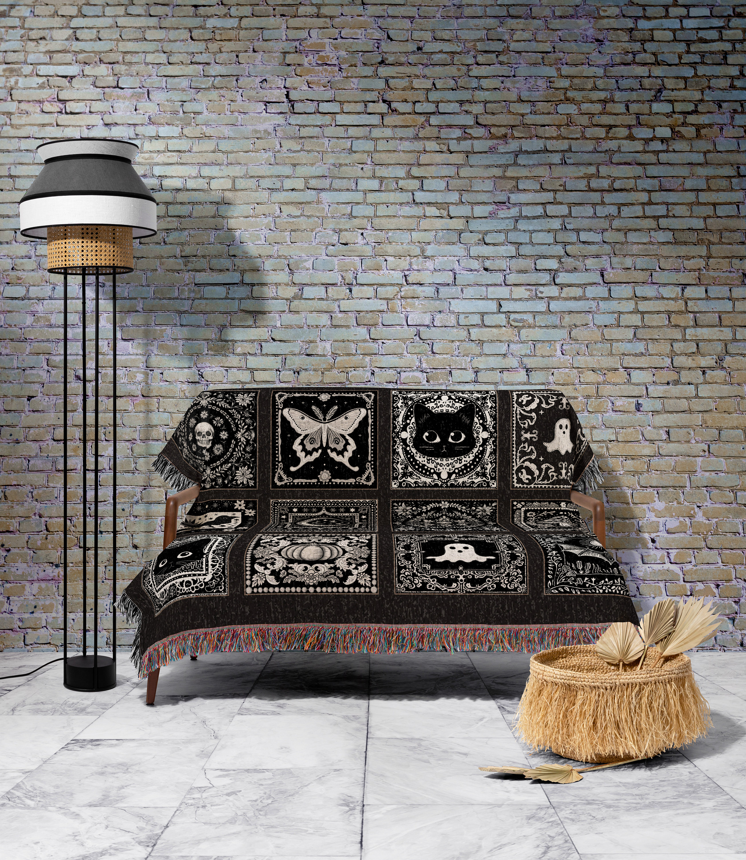 Pure Country Weavers Halloween Decke „Hexe Society“ – Baumwolle, 72 X 54 Zoll, Mit Fransen