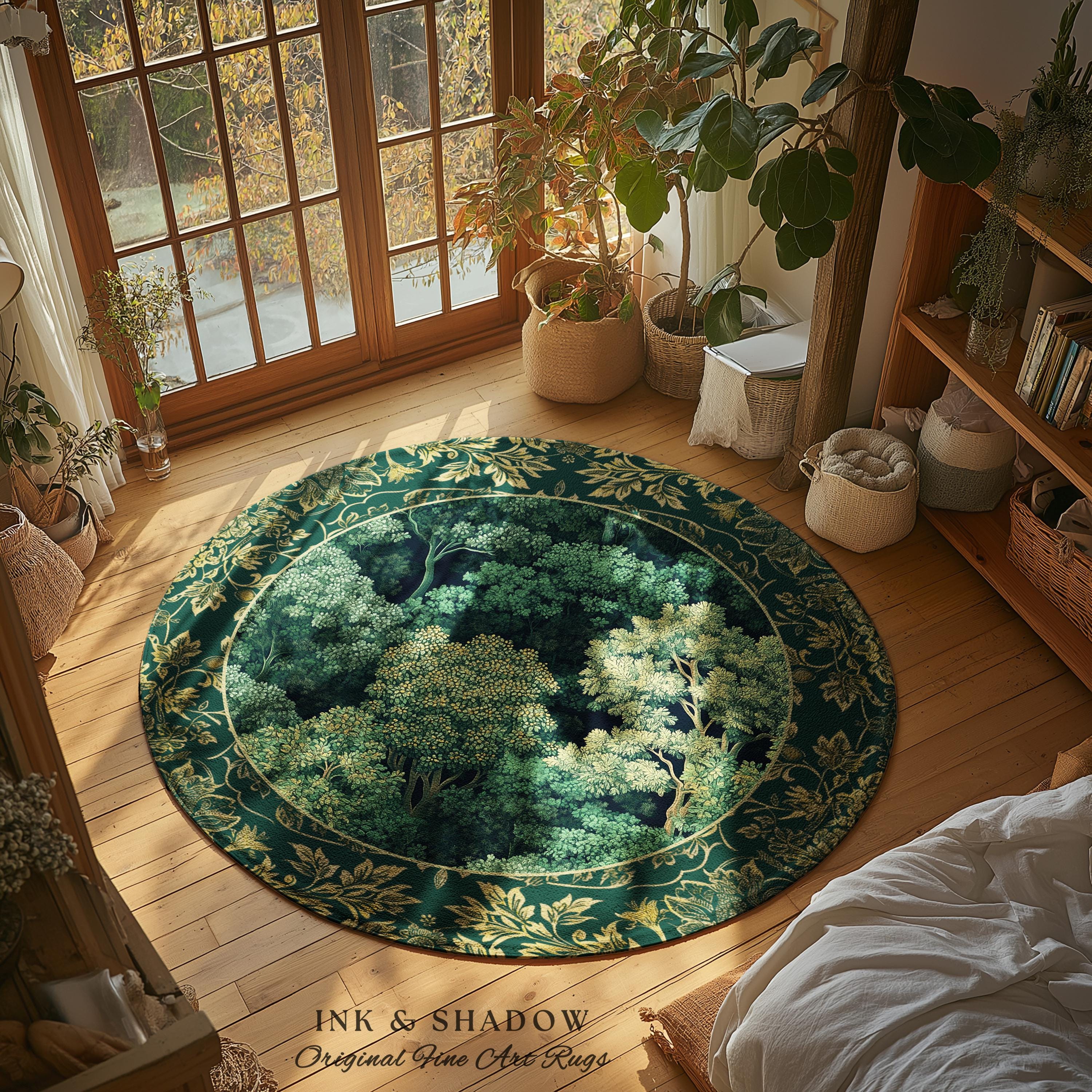 Green Round Rugs