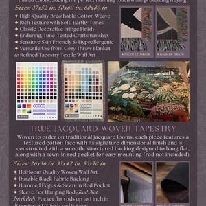 The image is a comparison between printed fabric and woven Jacquard fabric, featuring images of the fabrics in different colors and textures.